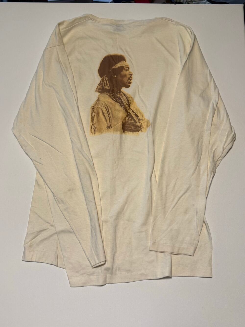 Vintage 1975 Jimi Hendrix Crash Landing Promo Long Sleeve